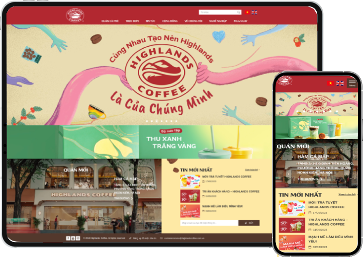 Website quán cà phê